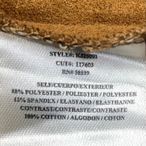 Kut from the Kloth NWT Tan Faux Suede Women's Open Blazer LG Pockets - Picture 13 of 15